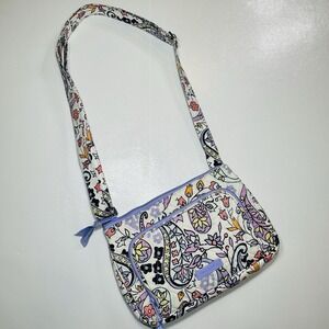 Vera Bradley Quilted Maddalena Crossbody Adjustable Strap Zipper Pockets Pastel